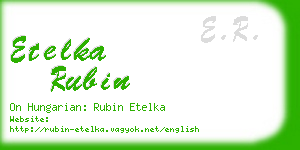 etelka rubin business card
